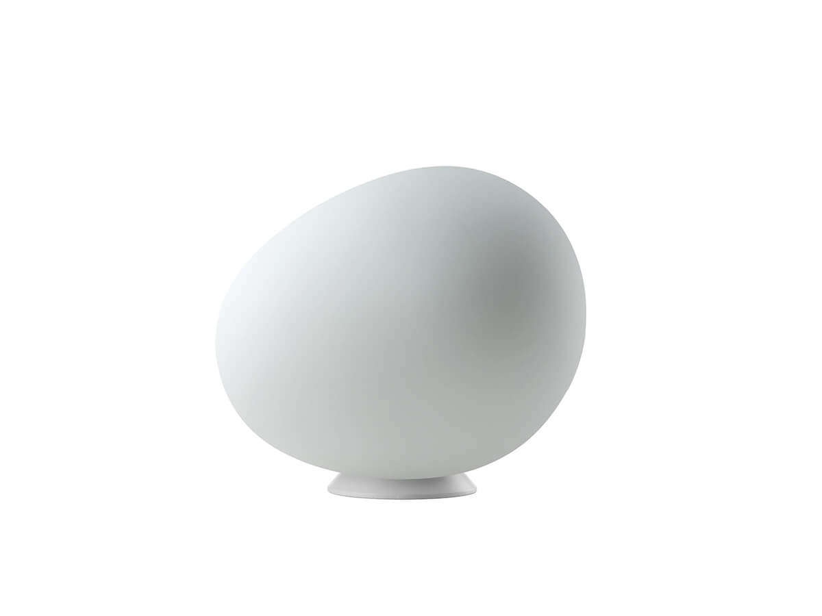 Pebbleform Table Lamp Hand Blown Acid Etched Glass and Metal in Multiple Sizes