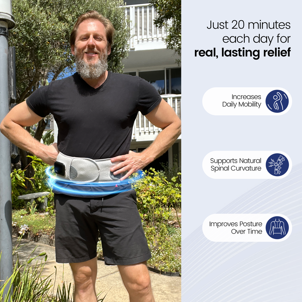 ReliefFlow Adjustable Back Support Belt With Heat and Vibration