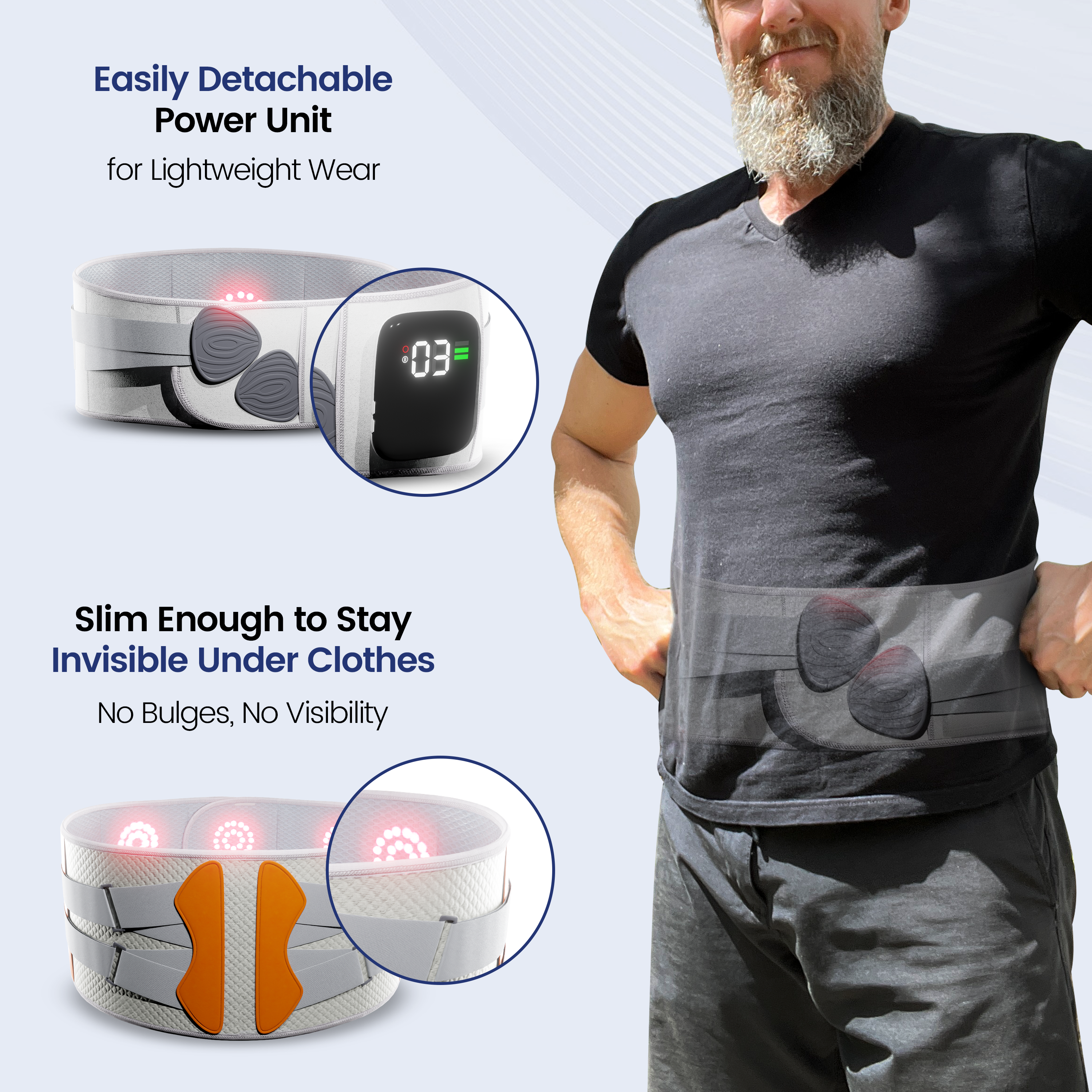 ReliefFlow Adjustable Back Support Belt With Heat and Vibration
