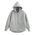 Aster Casual Women's Solid Zipper Hoodie With Big Pockets