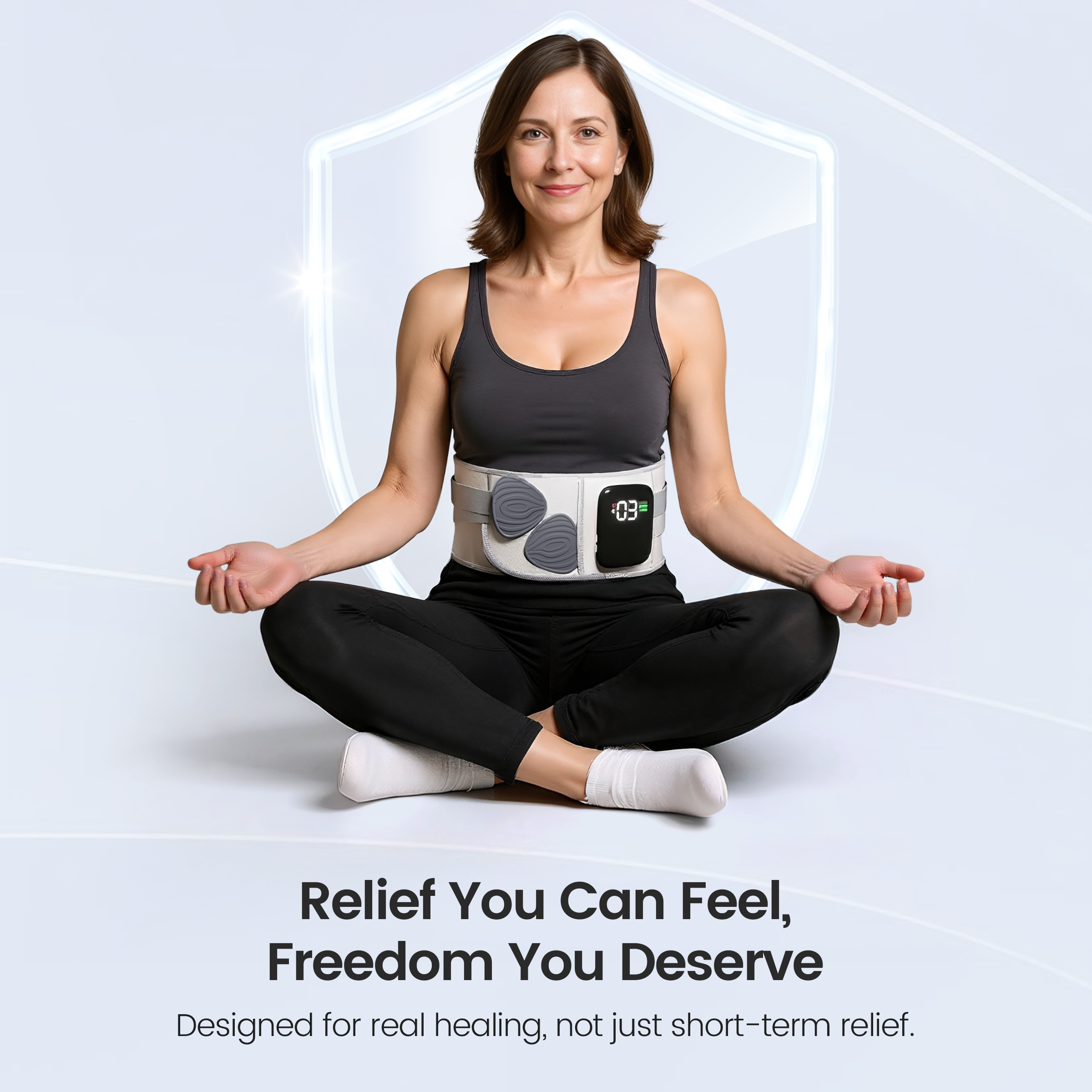 ReliefFlow Adjustable Back Support Belt With Heat and Vibration