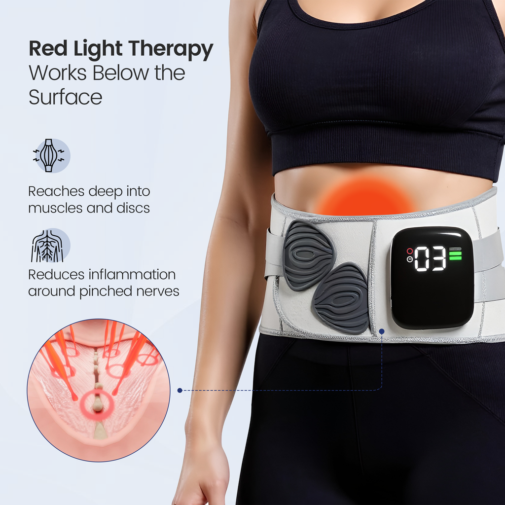 ReliefFlow Adjustable Back Support Belt With Heat and Vibration