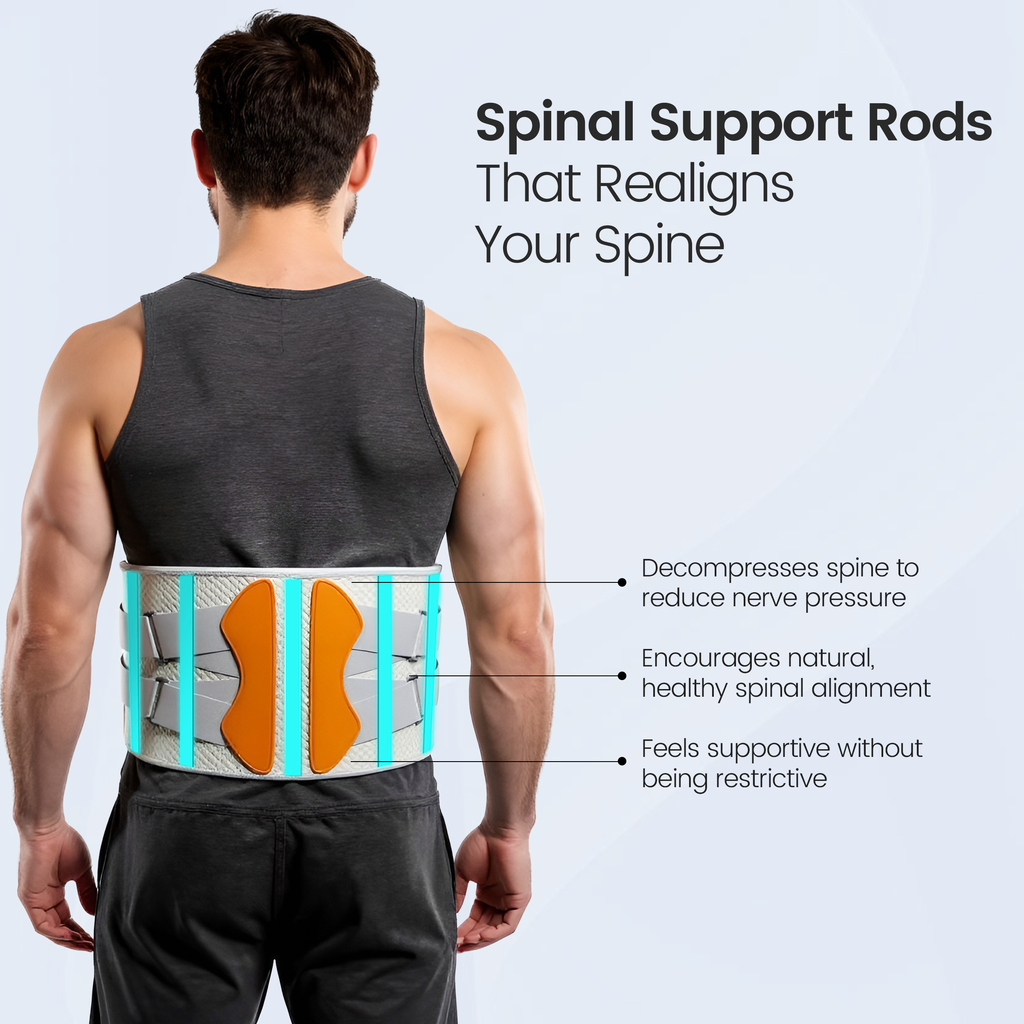 ReliefFlow Adjustable Back Support Belt With Heat and Vibration