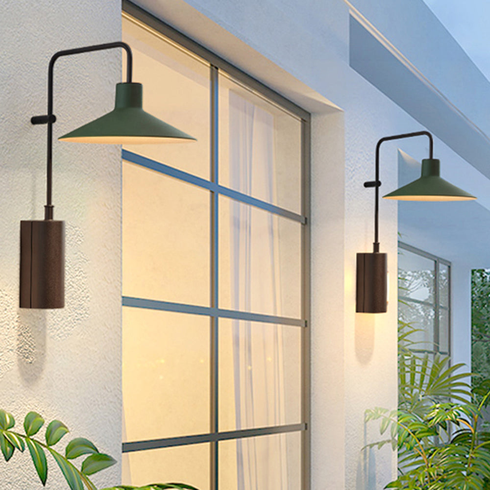 NexaLume Outdoor Cone Wall Light Matte Black IP65 Rated