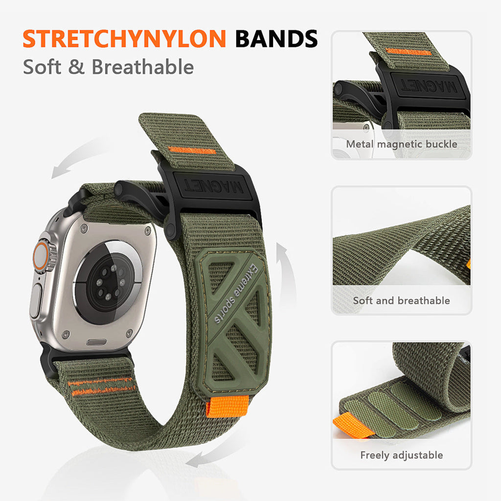 Ekstrem nylon magnetisk rem til Apple Watch