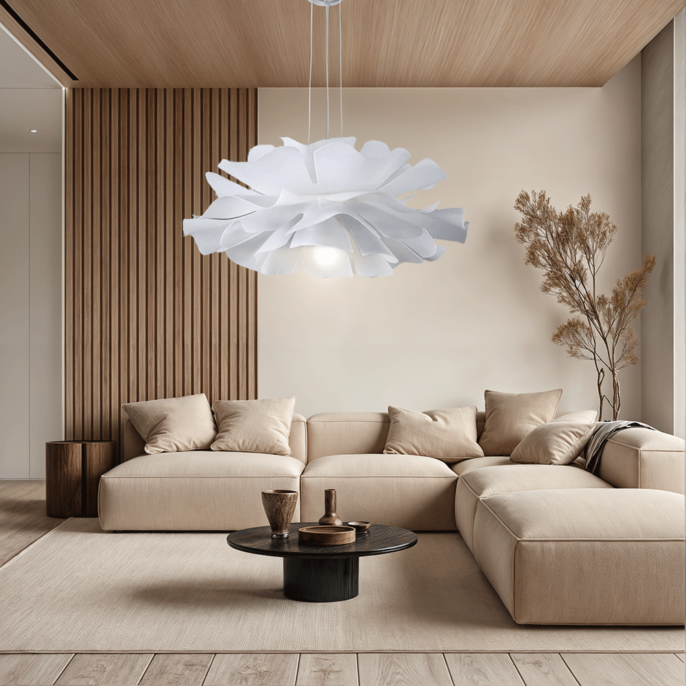 چراغ آویز Cirra Cloudleaf با بدنه آهن و آکریلیک برای نور گرم