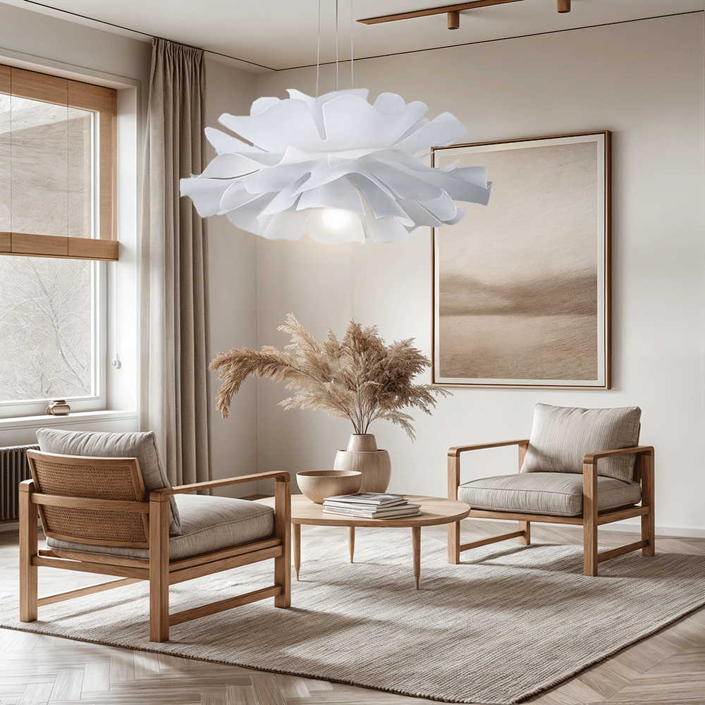 چراغ آویز Cirra Cloudleaf با بدنه آهن و آکریلیک برای نور گرم