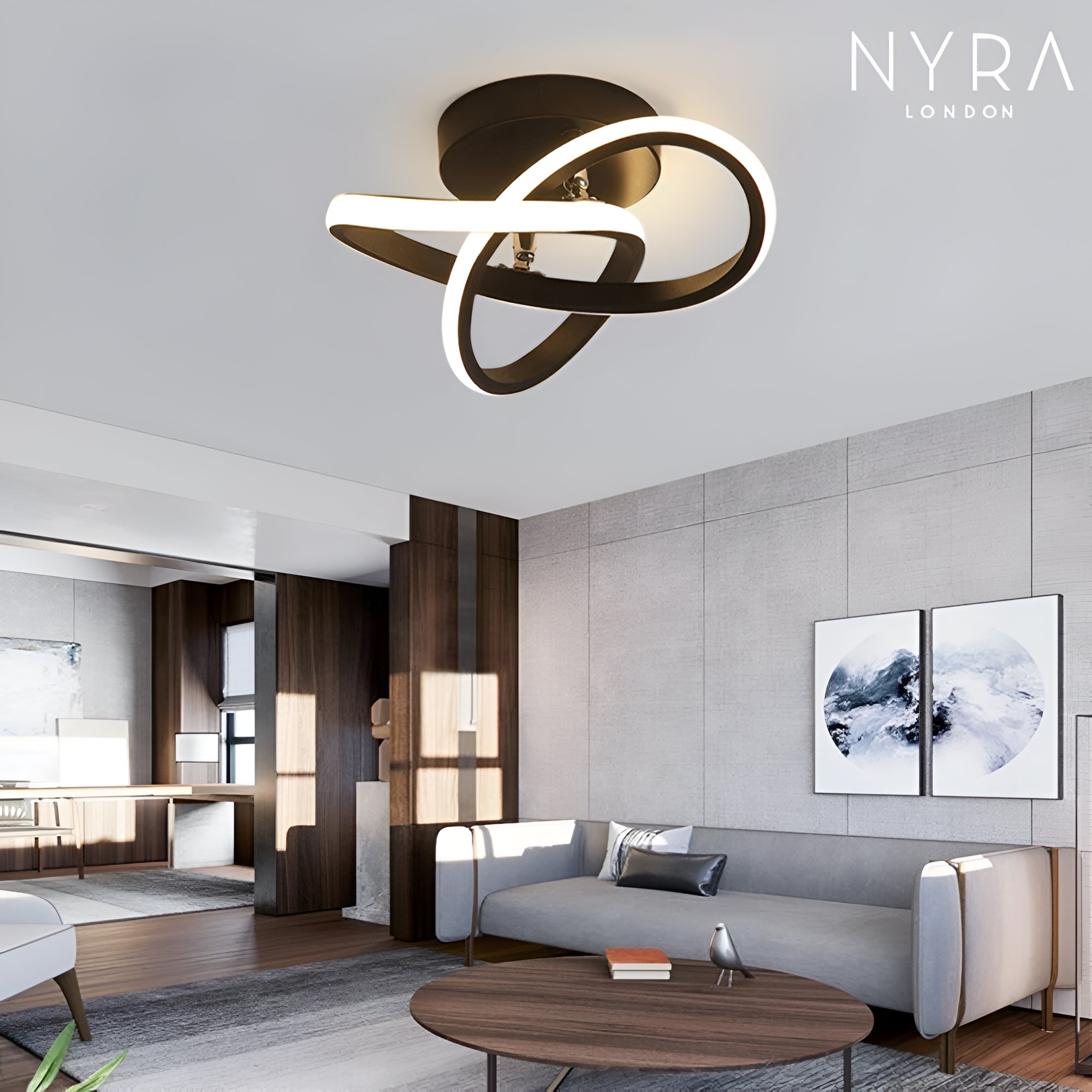 LyraNova Kid Friendly Wall Lamps With Remote And Tricolor Shades
