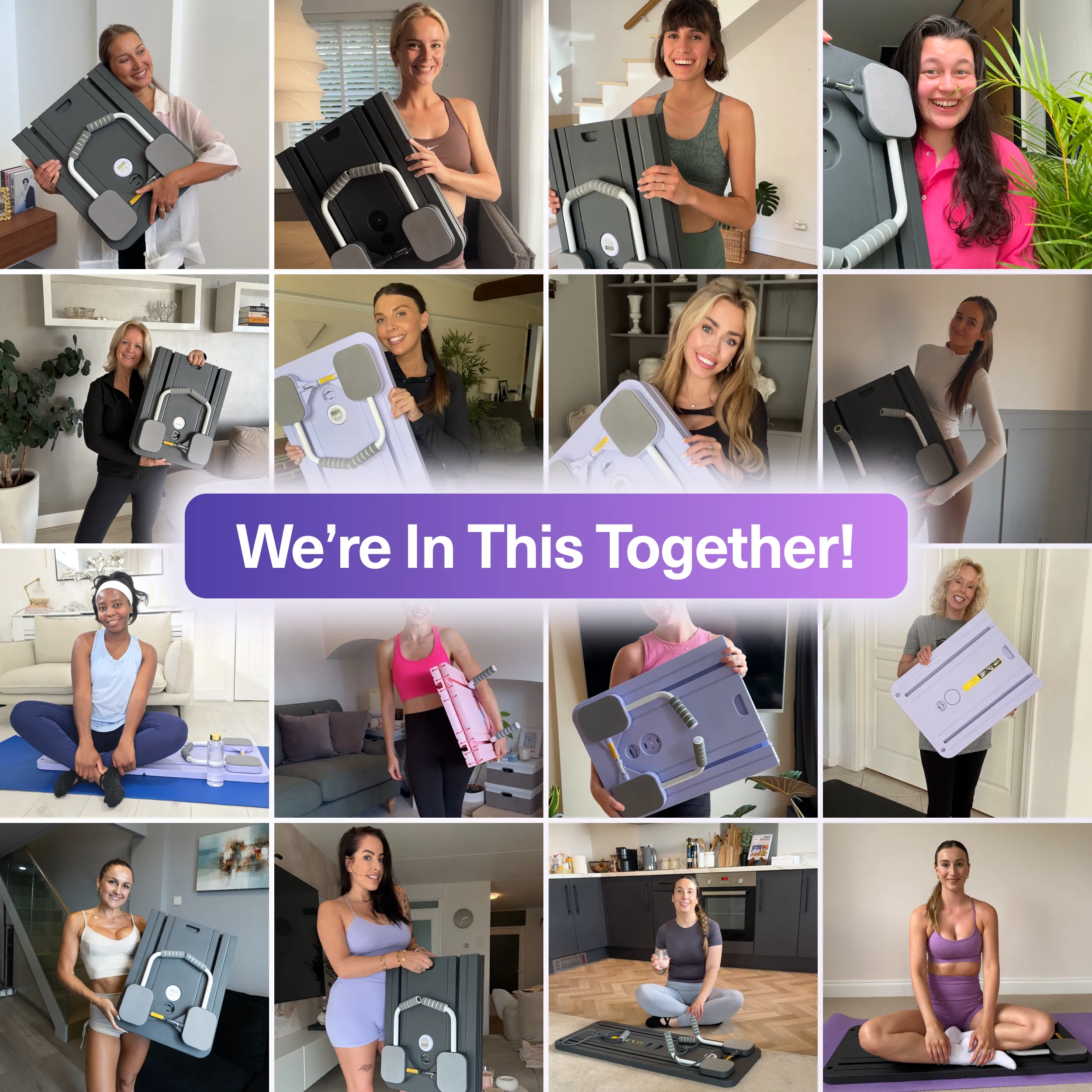 FlexBoard Přenosná skládací cvičební deska na pilates s držadlem pro přenášení