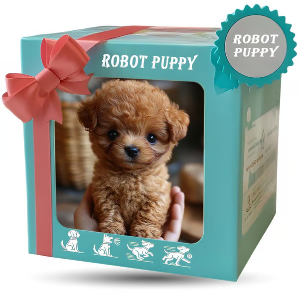 Robotická hračka štěně pro uklizenou kreativní hru a učení