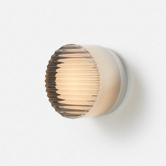 Lampada da parete LED rotonda moderna con diffusore in vetro satinato per uso interno ed esterno