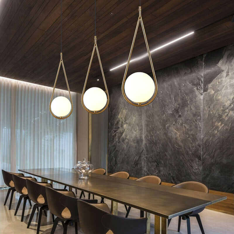 Azuria | Minimalistické zlaté LED závěsné svítidlo ve tvaru kapky na jídelní stůl