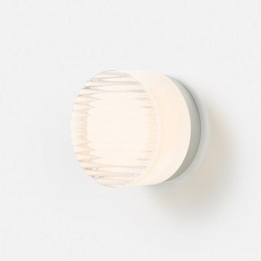 Lampada da parete LED rotonda moderna con diffusore in vetro satinato per uso interno ed esterno