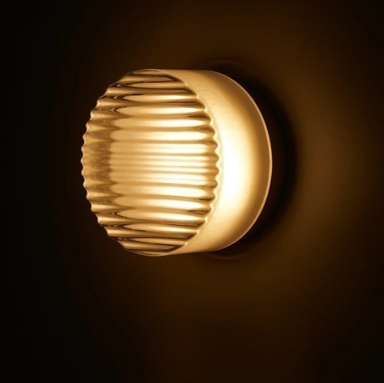 Lampada da parete LED rotonda moderna con diffusore in vetro satinato per uso interno ed esterno