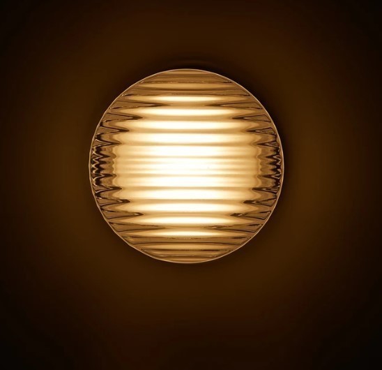 Lampada da parete LED rotonda moderna con diffusore in vetro satinato per uso interno ed esterno