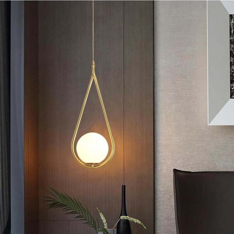 Azuria | Minimalistické zlaté LED závěsné svítidlo ve tvaru kapky na jídelní stůl