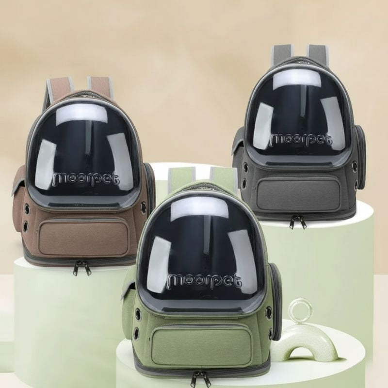 AeroPaw Breathable Transparent Pet Carrier Backpack For Cats And Small Dogs