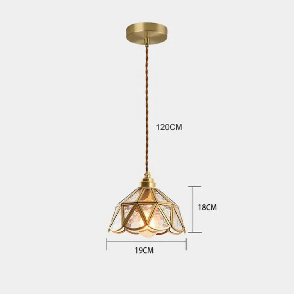 Lunara | Stained Glass Designer Pendant Light For Dining