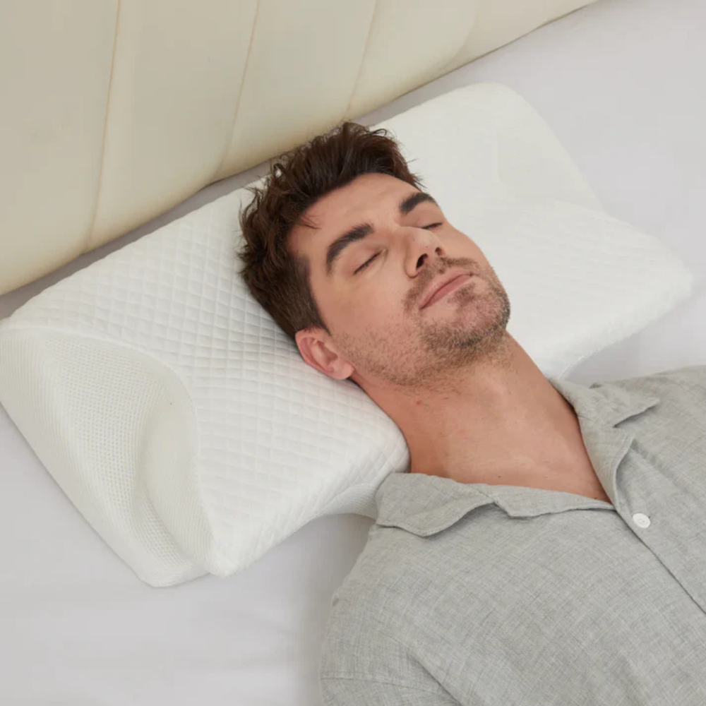 Ergonomický polštář z paměťové pěny pro úlevu při spánkové apnoi a chrápání