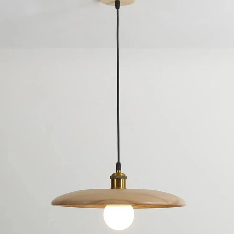 Mirell Wood LED Pendant Light in Scandinavian Minimalist Style