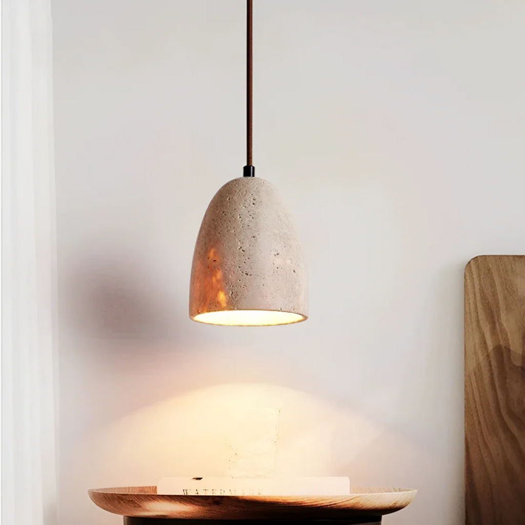 Averin Travertine Retro Pendant Light For Dining Areas