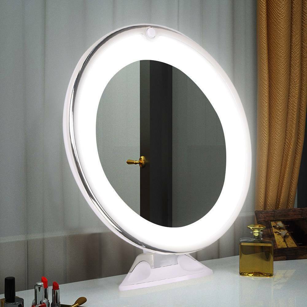 آینه بزرگنمایی LED با بزرگنمایی ۱۰ برابر و چرخش ۳۶۰ درجه
