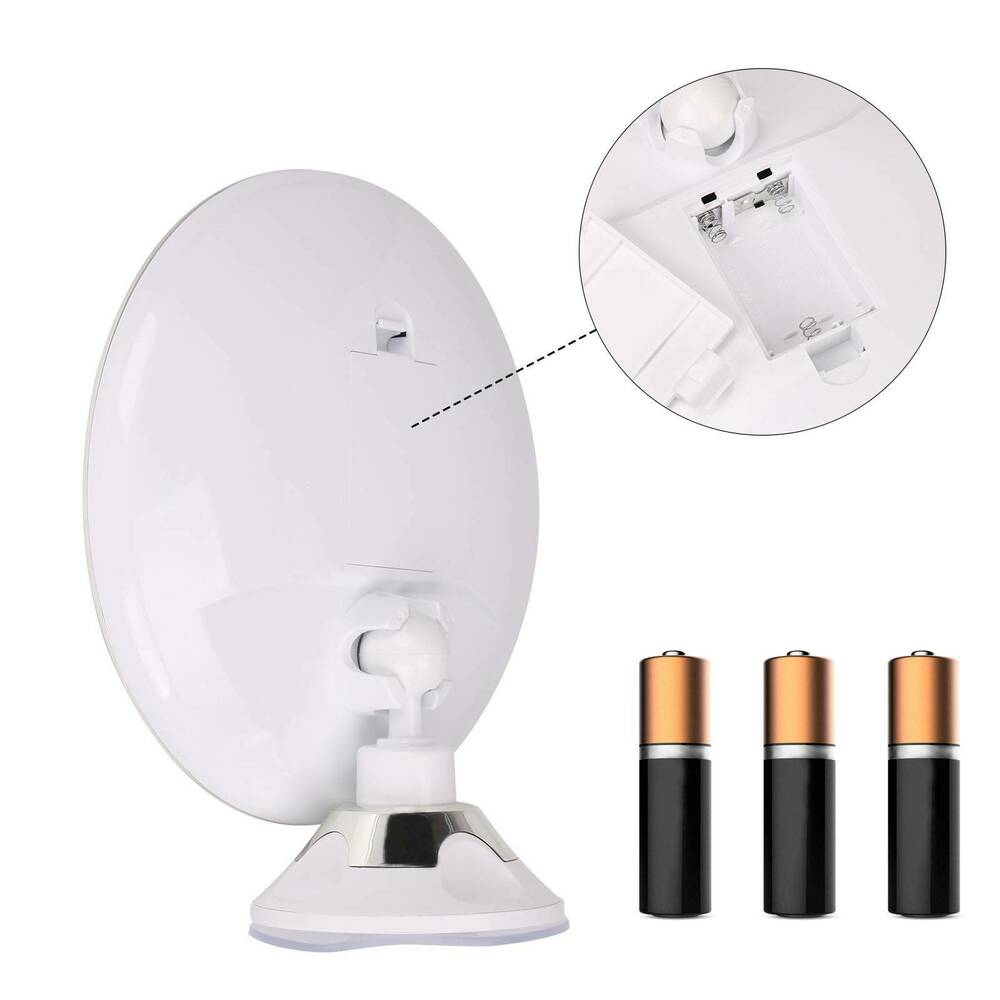 آینه بزرگنمایی LED با بزرگنمایی ۱۰ برابر و چرخش ۳۶۰ درجه
