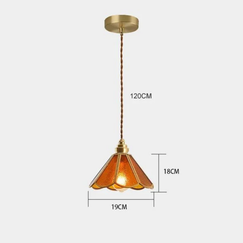 Lunara | Stained Glass Designer Pendant Light For Dining