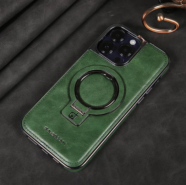 Carcasă suport metalic LuxeLeather pentru iPhone