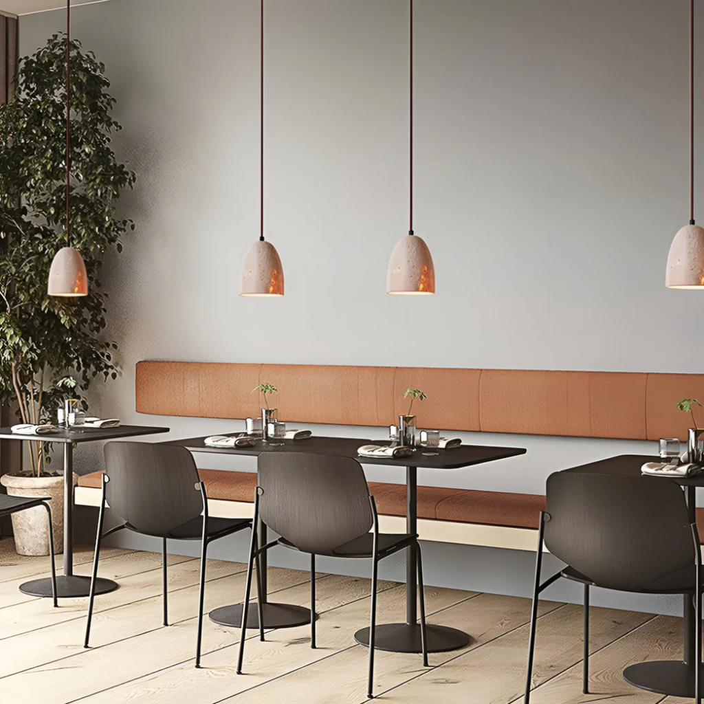 Averin Travertine Retro Pendant Light For Dining Areas