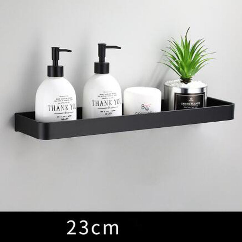 Moderner schwarzer Space-Aluminium-Badezimmer-Wandregal-Stil