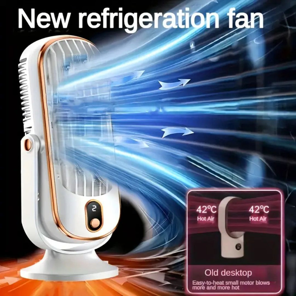 Cichy wentylator biurkowy USB LumaBreeze z akumulatorem ładowalnym