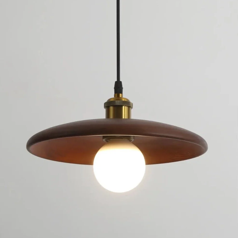 Mirell Wood LED Pendant Light in Scandinavian Minimalist Style