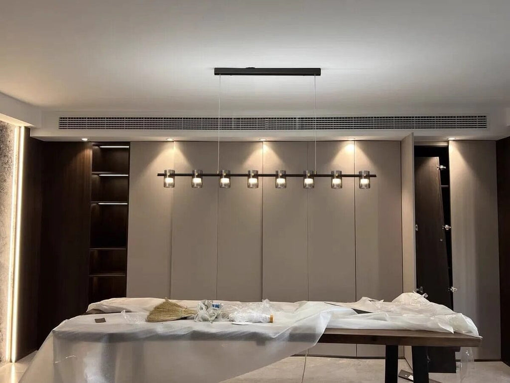 چراغ آویز شیشه‌ای اورلیا با سیم قابل تنظیم و لامپ LED
