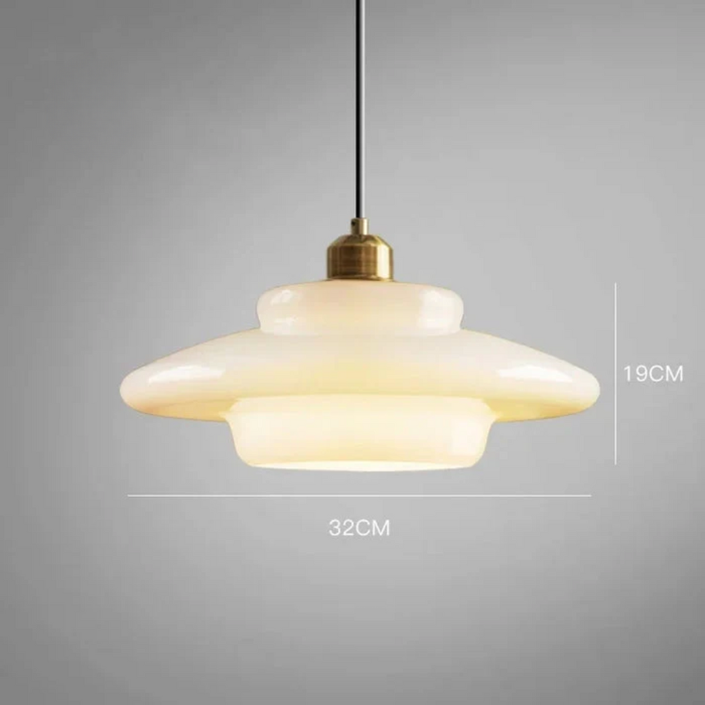Celestia | White Glass Pendant Light for Dining and Kitchen Areas