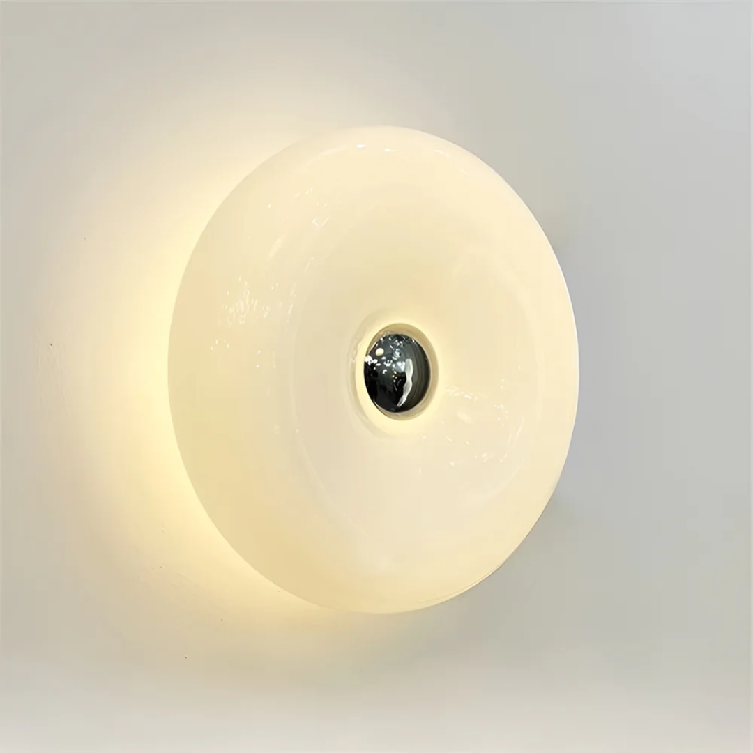Orinova Glass Wall Lamp With Donut Silhouette And Warm Glow By Ardentra