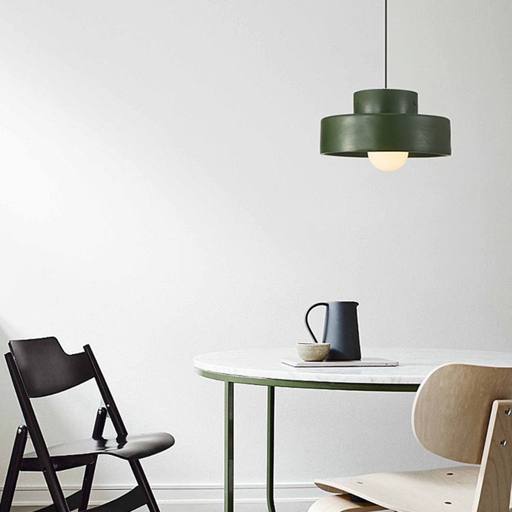 Novaara Resin Pendant Light in Vintage Wabi Sabi Style Red, Green or Black