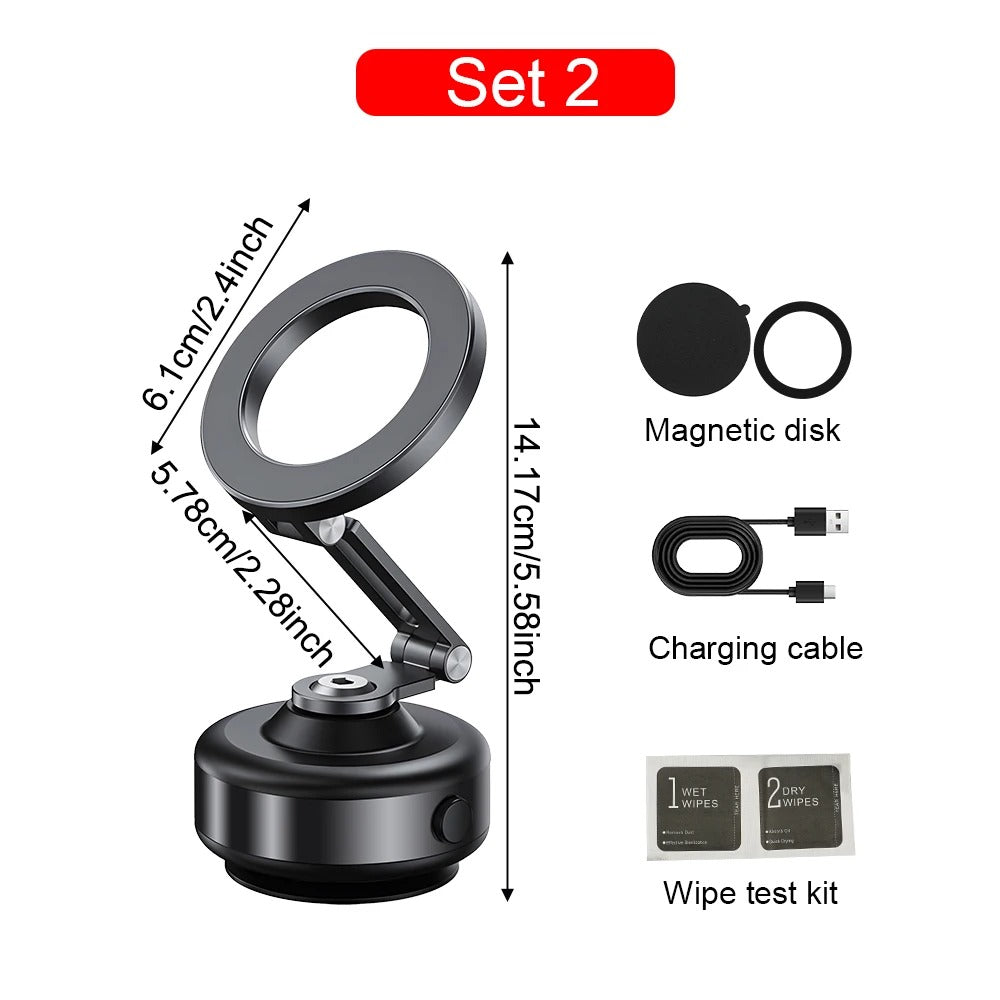 پایه نگهدارنده مغناطیسی گوشی خودرو AeroGrip با قابلیت چرخش ۳۶۰ درجه و پایه وکیوم