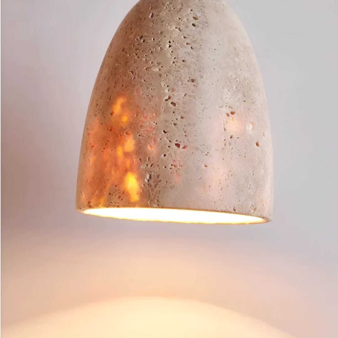 Averin Travertine Retro Pendant Light For Dining Areas