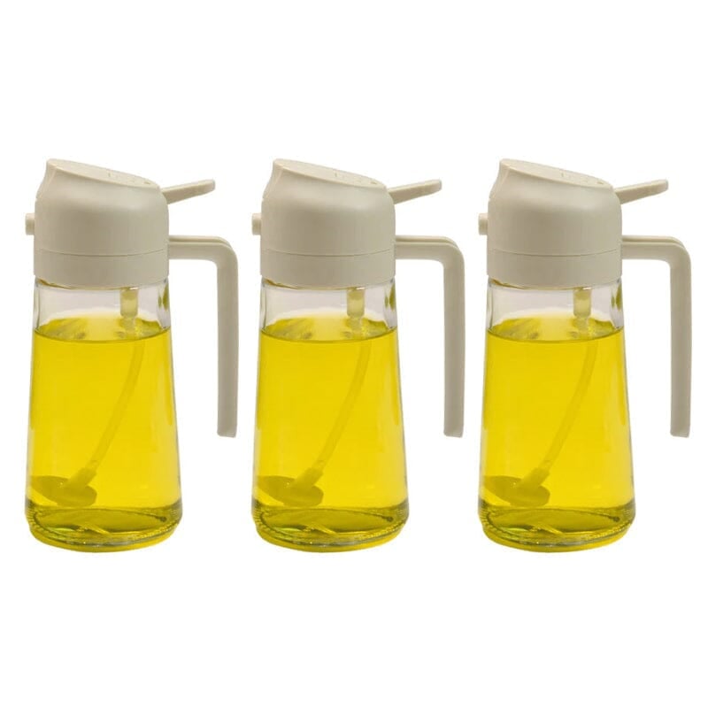 2-In-1 Glass Oil Sprayer And Dispenser For Kitchen Use