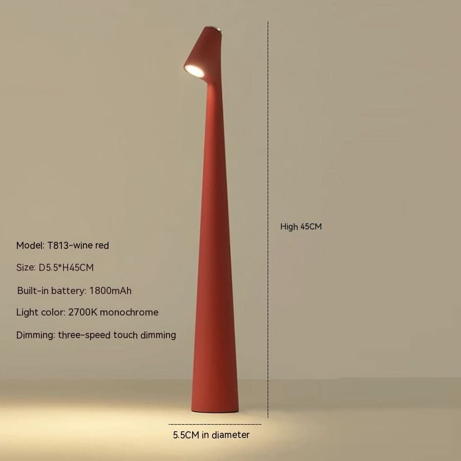 Candeeiro de Mesa Metálico Recarrregável Estiloso para Interior e Exterior