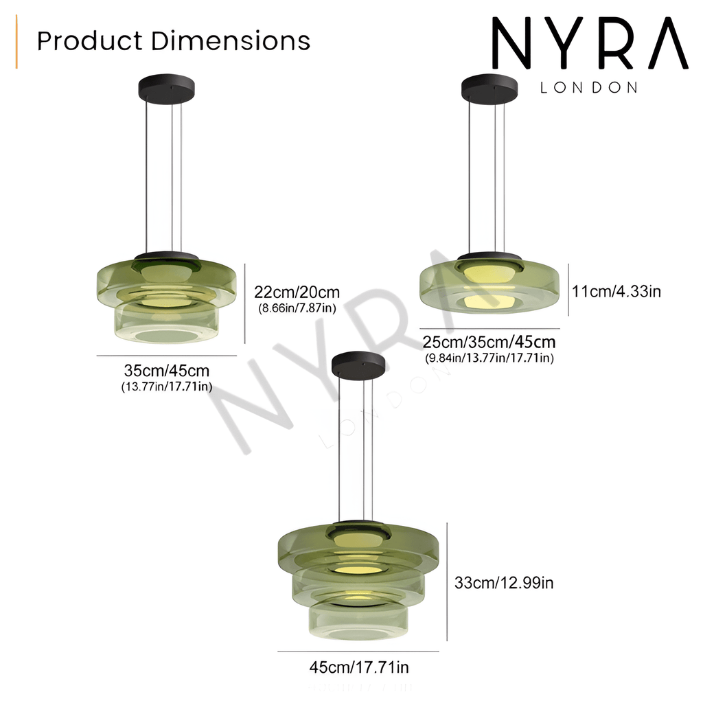 Nordisk glasspendel for moderne stuer og kafeer