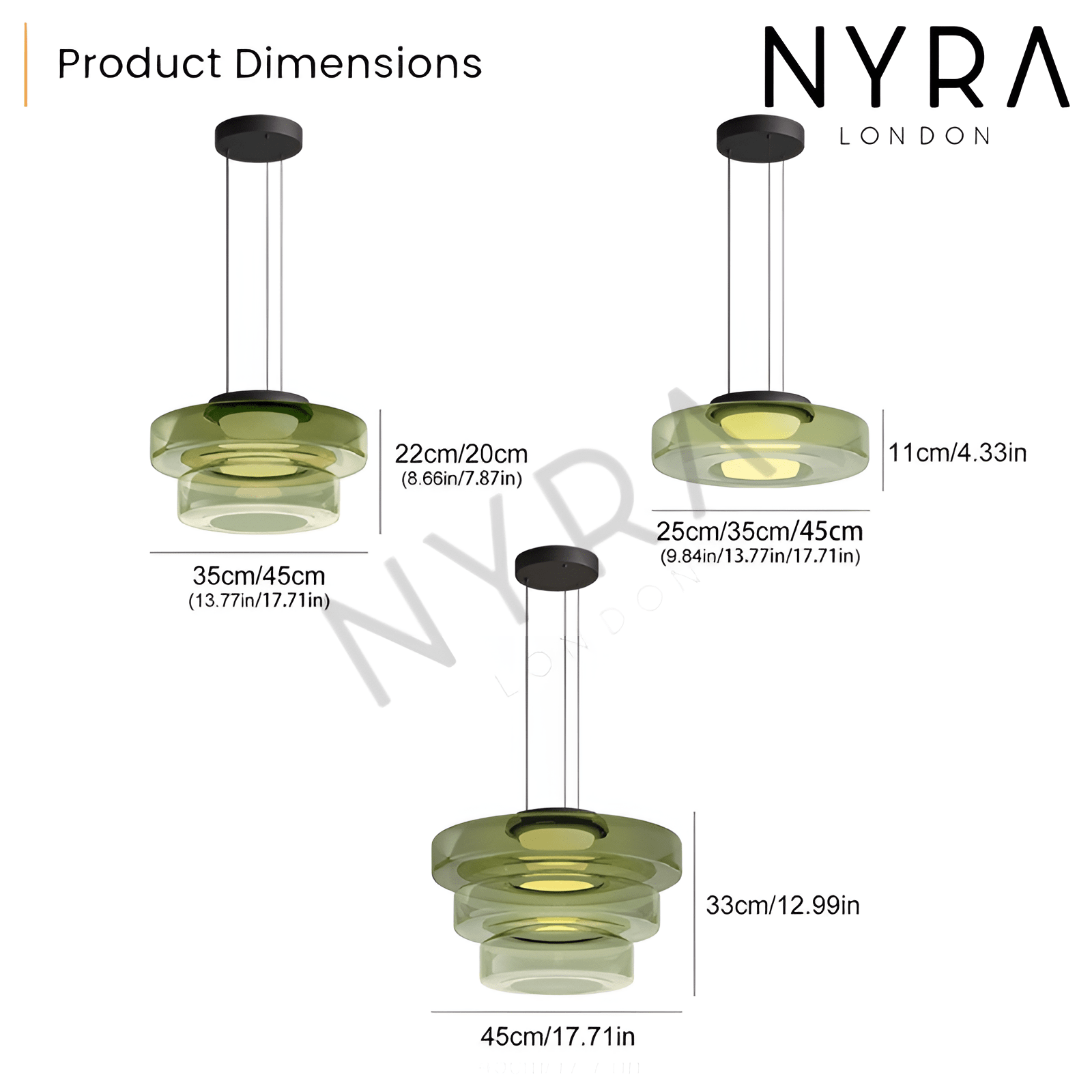 Nordisk glasspendel for moderne stuer og kafeer