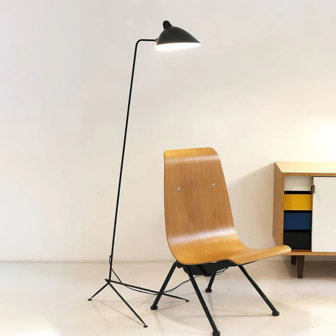 Aerislo Minimalist Black Floor Lamp With Adjustable Arms