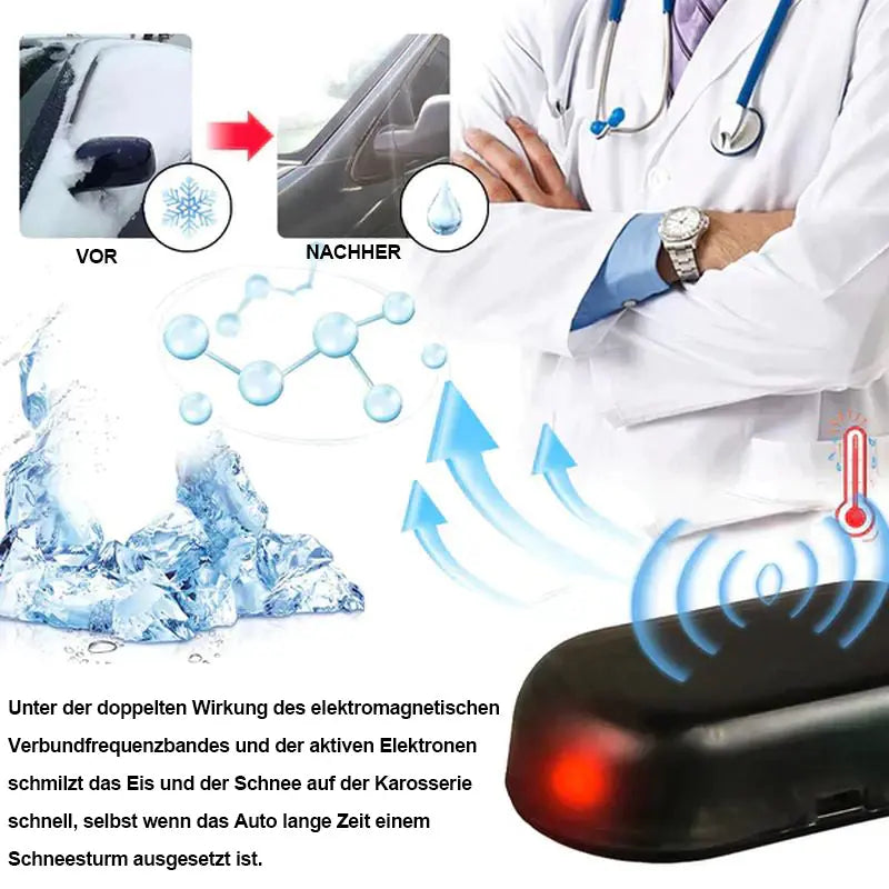 Electromagnetic Snow Removal Device With Molecular Interference Tech Solar Powered