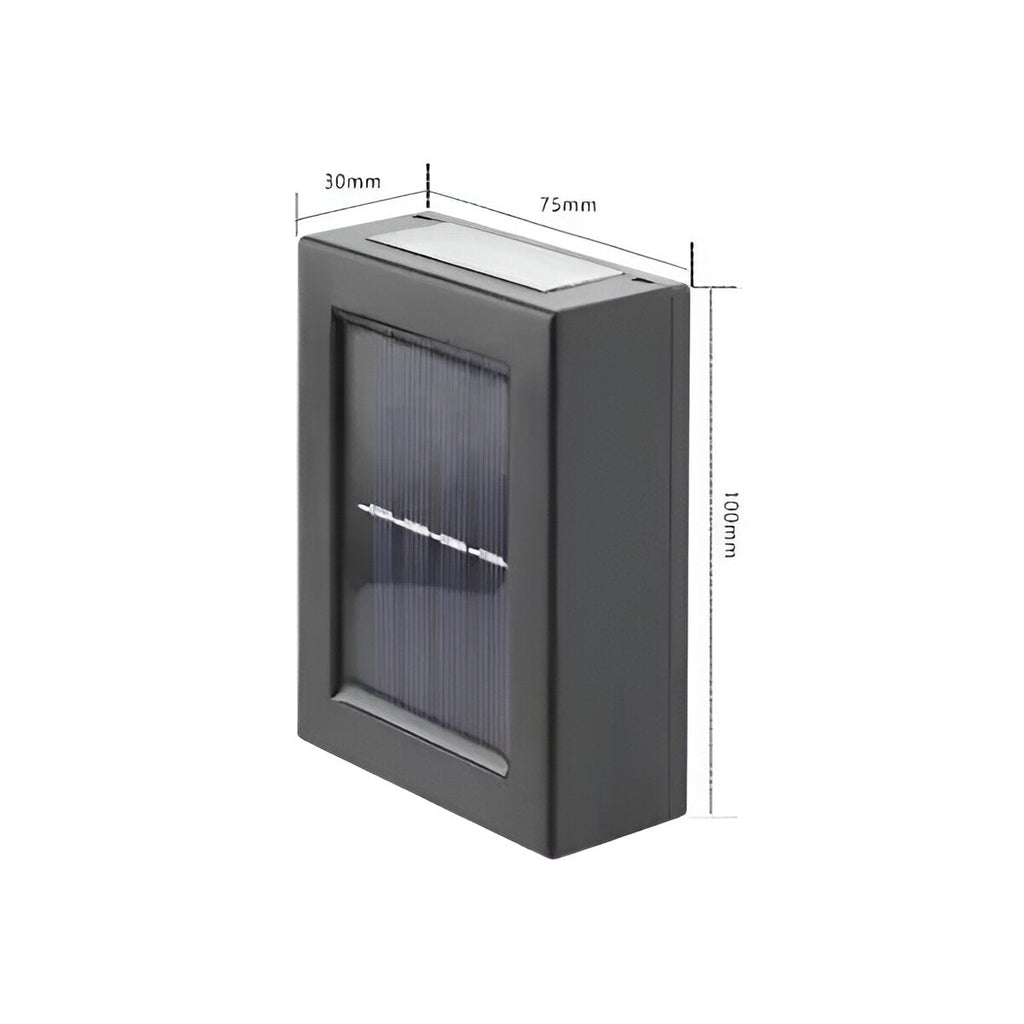 AstraLume Solar Outdoor LED Wall Light IP65 Waterproof Black