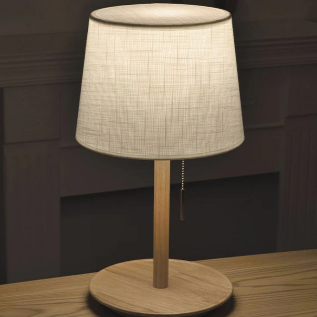Orionyx Nordic Walnut Wood LED Table Lamp With Warm Glow
