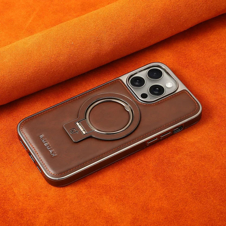Carcasă suport metalic LuxeLeather pentru iPhone