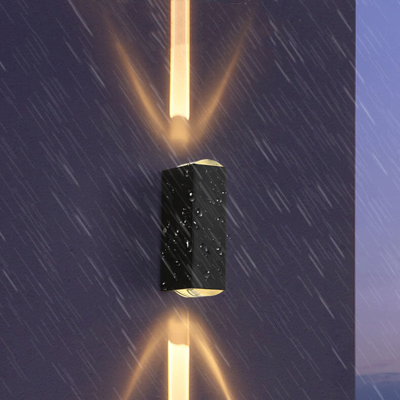 ضوء جداري خارجي حديث مقاوم للماء LED بمؤشر حماية IP65، إضاءة علوية وسفلية، 6 واط - 10 واط، 600-1000 لومن