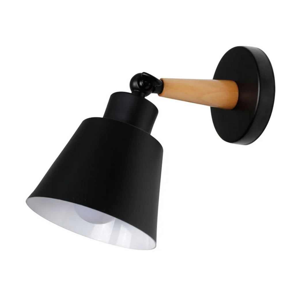 Lampa ścienna LyraNova czarna LED z gniazdem E27 do oświetlenia wewnętrznego